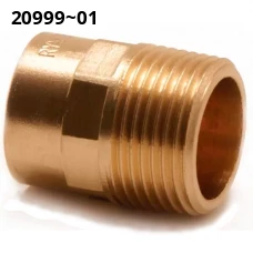 Медные переходы с наружной резьбой ГОСТ 32598-2013. Медь SF-CU. Размер 22